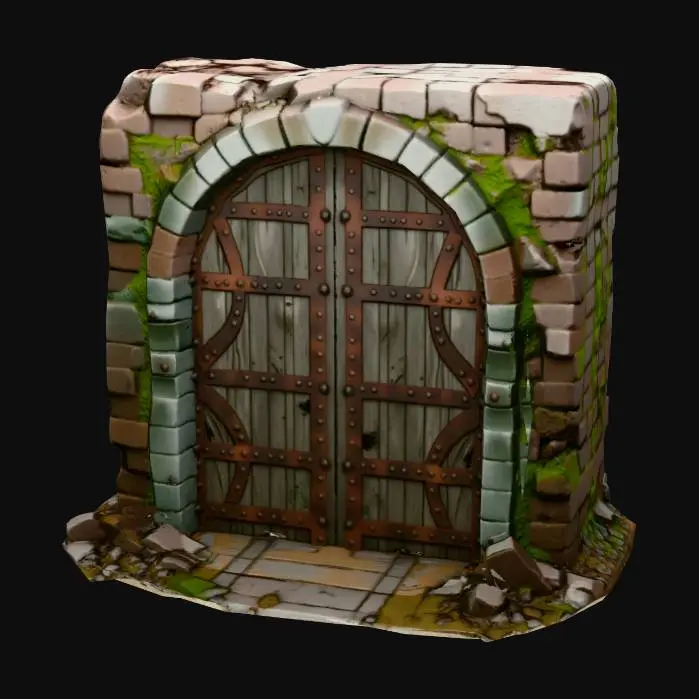 3D model for Rustic Fortress Gate