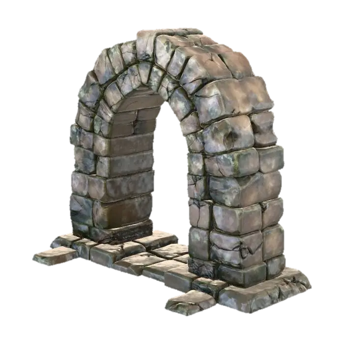 Stone Archway 由 Mcklem — 使用 Meshy AI 3D 生成器製作，免費下載 FBX OBJ GLB STL