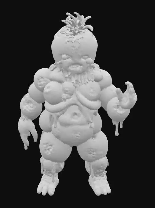 3D model for Fruit Monster (Untextured)