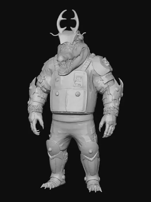 3D model for Cyber Croc Warrior