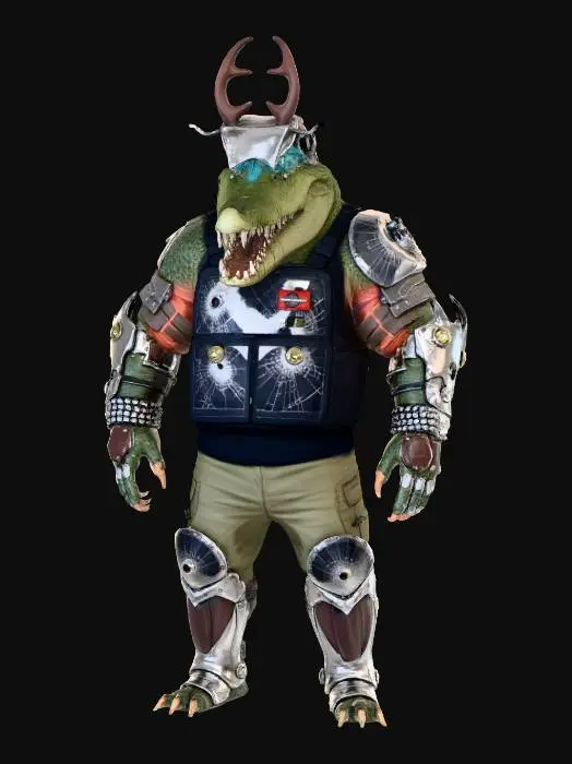 3D model for Cyber Croc Warrior