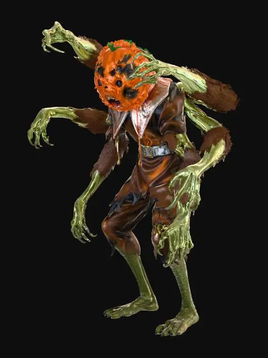 3D model for Thanksgiving Pumpkin Pie-Face Fiend, 
#Thanksgiving#