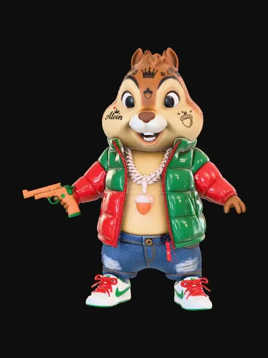 3D model for Chip The Chipmunk - Iced Out Christmas Style, #Christmas2025#