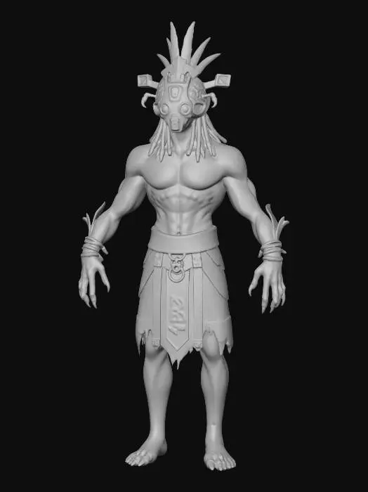 3D model for Neon Tribal Warrior