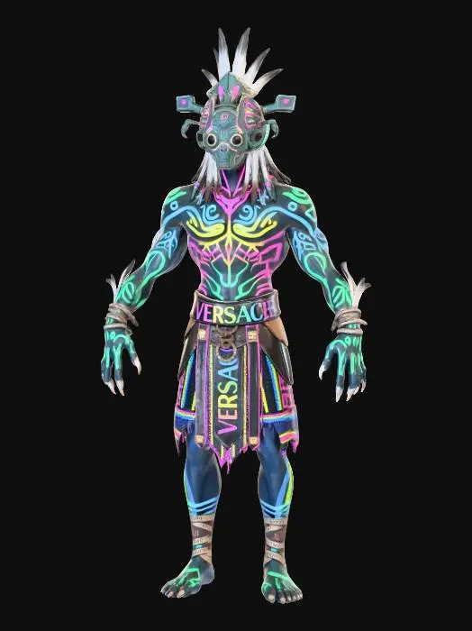 3D model for Neon Tribal Warrior