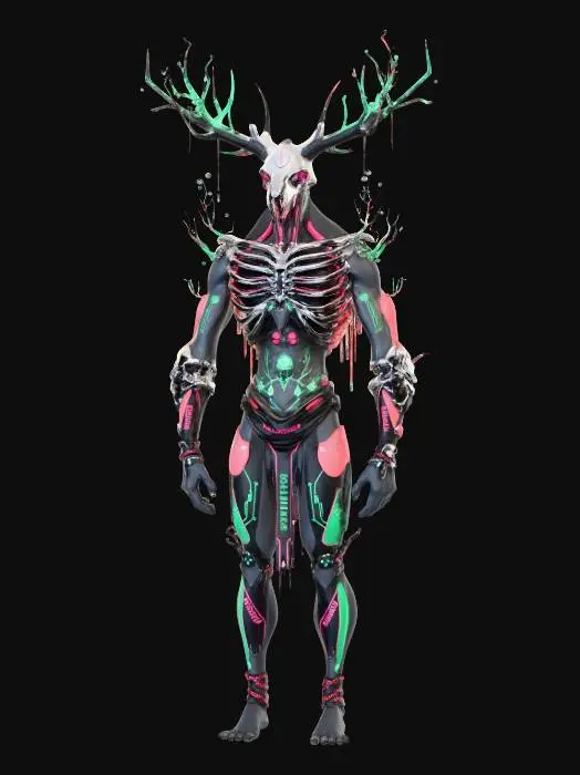 3D model for Cyber Antler Guardian