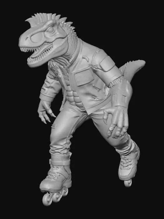 3D model for Raptor on Roller Skates