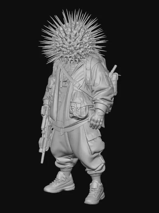 3D model for Spiky-Rambutan Faced Hypebeast