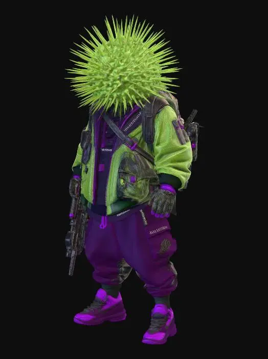 3D model for Spiky-Rambutan Faced Hypebeast