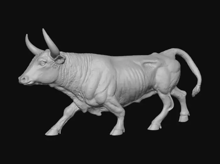 3D model for Charging Bull Sculpture