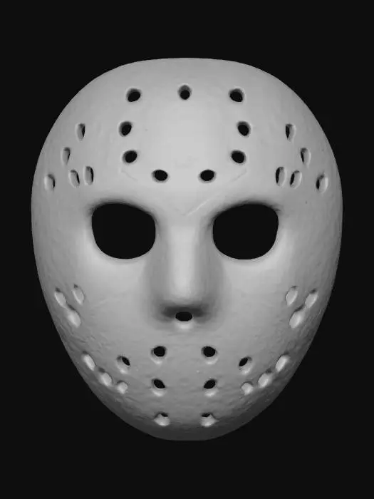 3D model for #Halloween2025#, Hockey Mask Icon