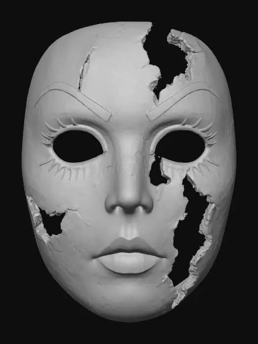 3D model for #Halloween2025#, Fragmented Mask