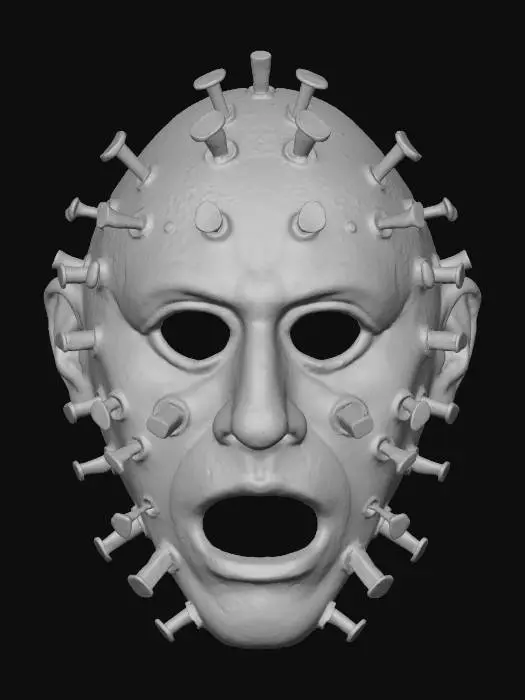 3D model for #Halloween2025#, Mask of Pins