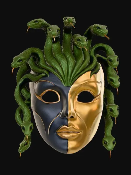 3D model for #Halloween2025#, Gorgon Mask