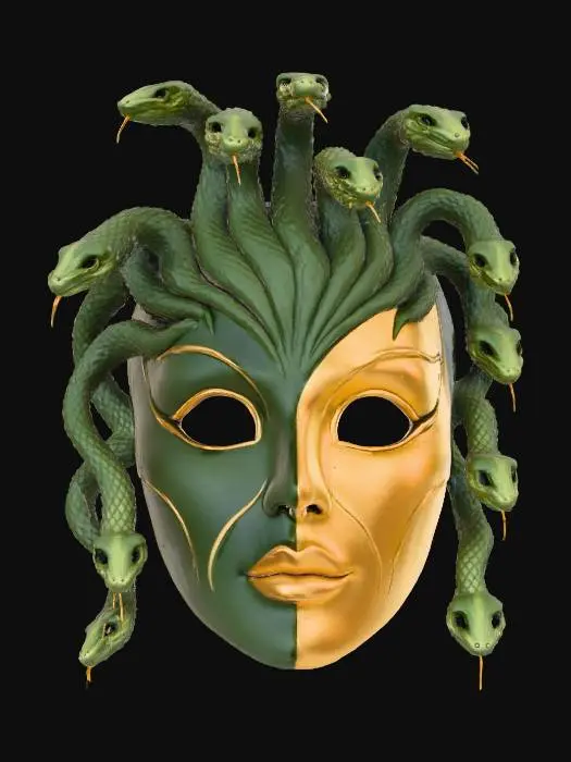 3D model for #Halloween2025#, Gorgon Mask