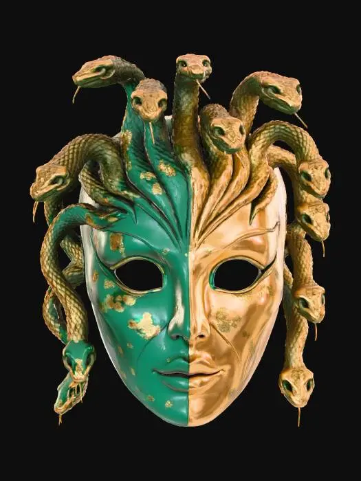 3D model for #Halloween2025#, Gorgon Mask