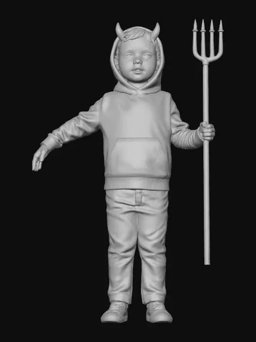 3D model for #Halloween2025#, Little Devil Child