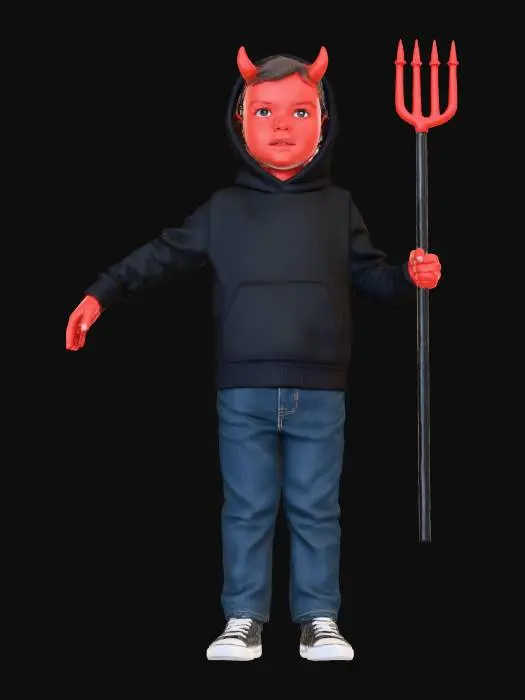 3D model for #Halloween2025#, Little Devil Child