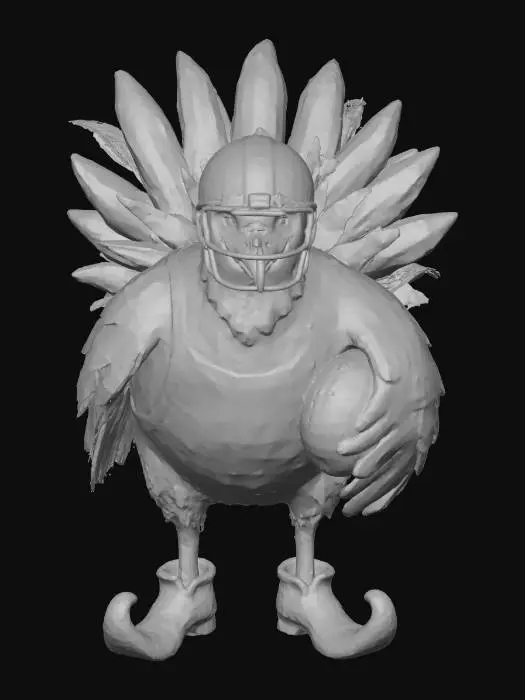 3D model for #Thanksgiving#, Gridiron Gobbler
