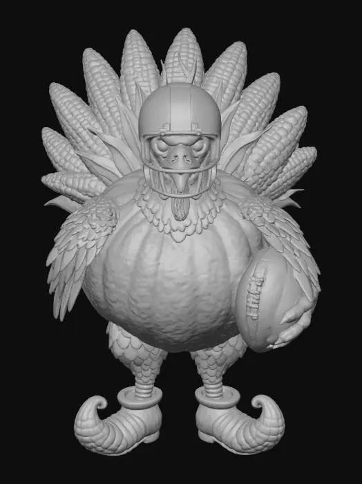3D model for #Thanksgiving#, Thanksgiving Quarterback