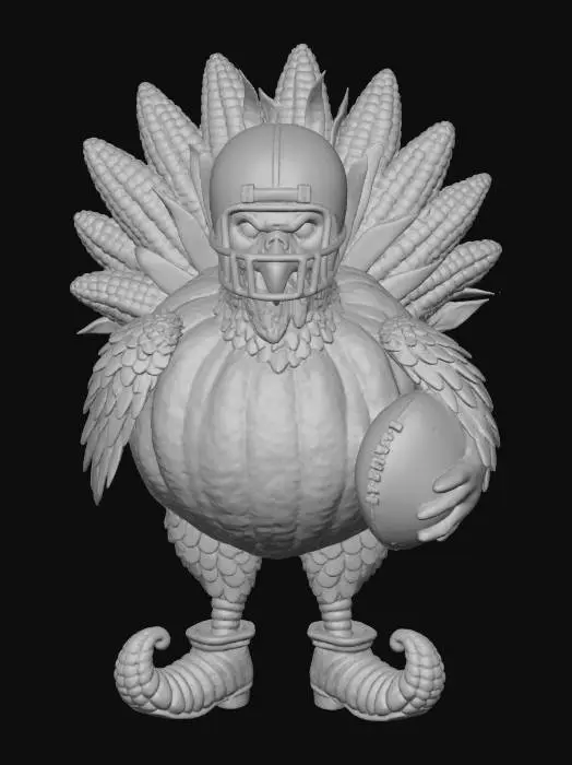 3D model for #Thanksgiving#, Thanksgiving Quarterback