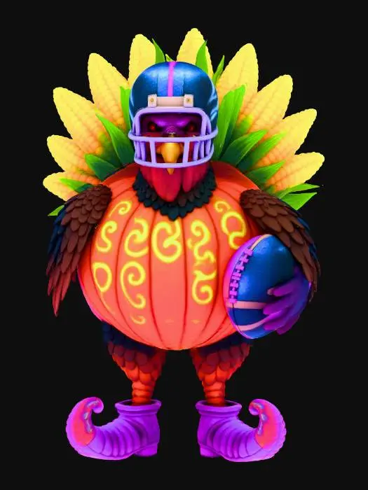 3D model for #Thanksgiving#, Thanksgiving Quarterback
