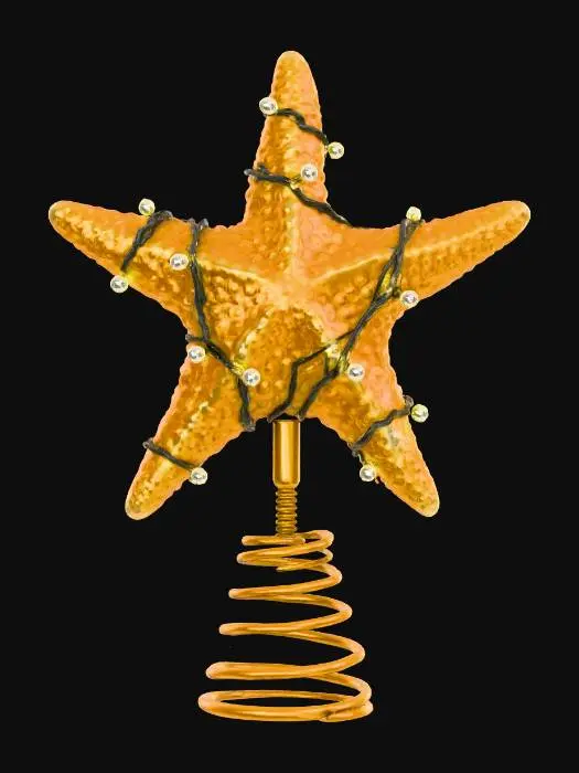 3D model for #Christmas2025#, Starfish Tree Topper