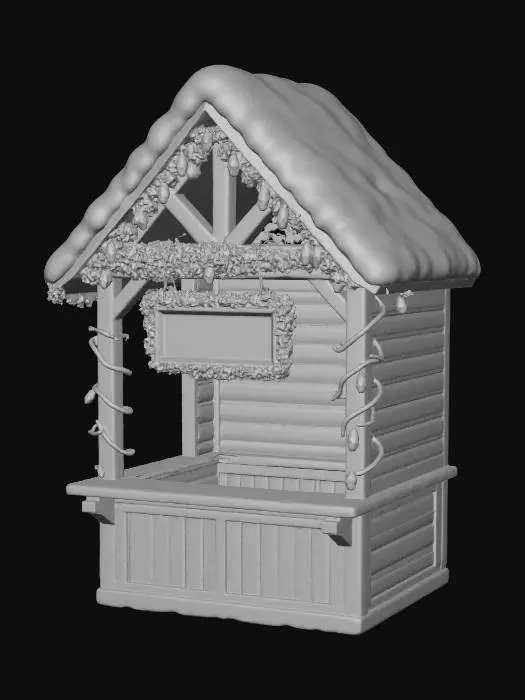 3D model for #Christmas2025#, Holiday Market Stall