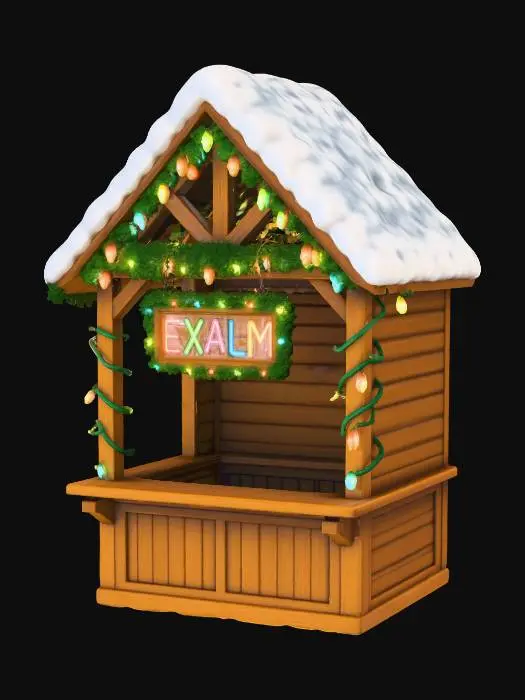 3D model for #Christmas2025#, Holiday Market Stall