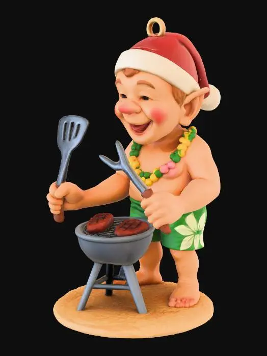 3D model for #Christmas2025#, BBQ Holiday Elf