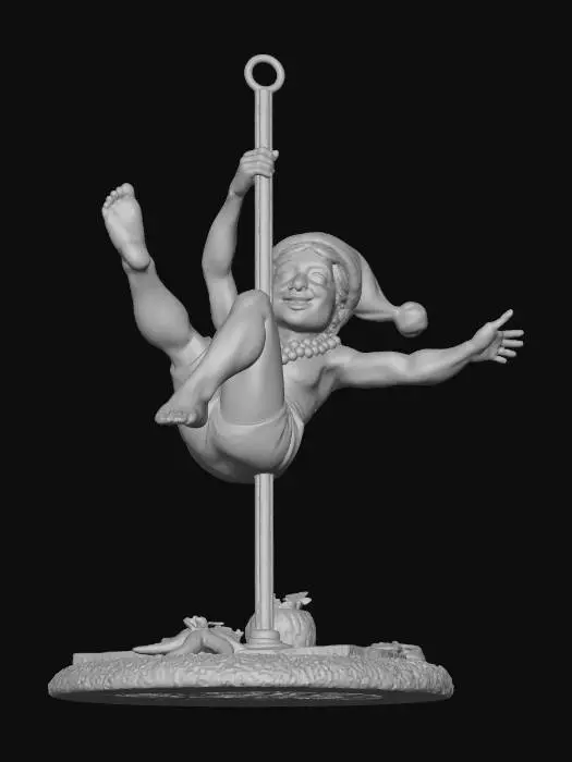3D model for #Christmas2025#, Festive Pole Twirl
