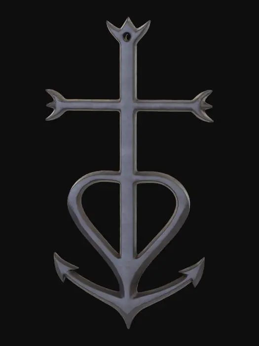 3D model for FleurDeLis Anchor Cross