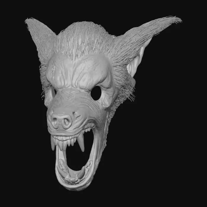 3D model for #Halloween2025#, Werewolf Mask