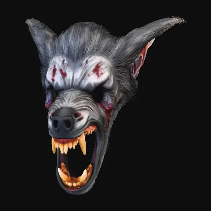 3D model for #Halloween2025#, Werewolf Mask