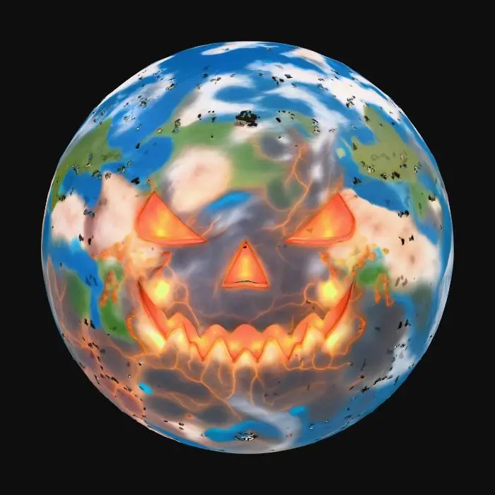 3D model for #Halloween2025#, Earth-O-Lantern