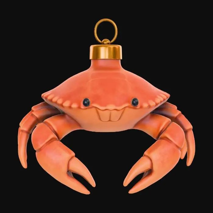 3D model for #Christmas2025#, Crabby Ornament