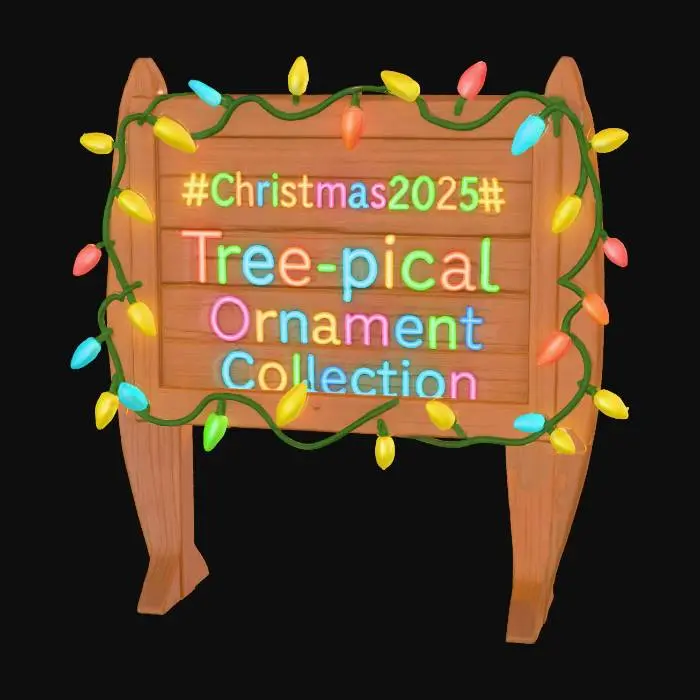 3D model for #Christmas2025#, Holiday Glow Board