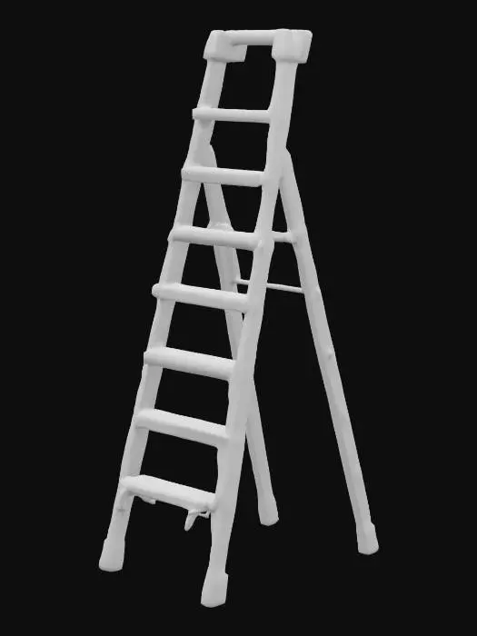 3D model for A realistic foldable aluminum ladder, Highly Detailed, Ultra Realistic