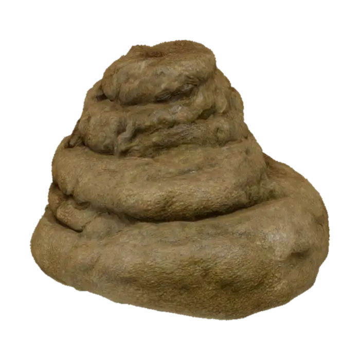 feces - Gross 3D model, vytvořený pomocí AI