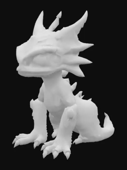 3D model for [Trinidad and Tobago], #AroundTheWorld#, a fantasy stylized cyberpunk pitch lake creature that is made up of asphalt 