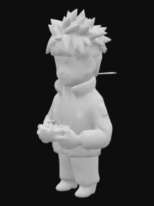3D model for #AroundTheWorld#, Naruto eating ramen 