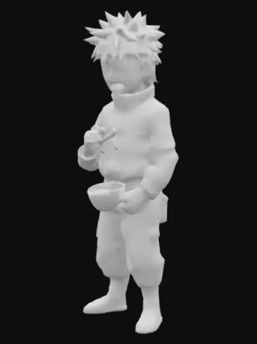 3D model for #AroundTheWorld#, Naruto eating ramen 
