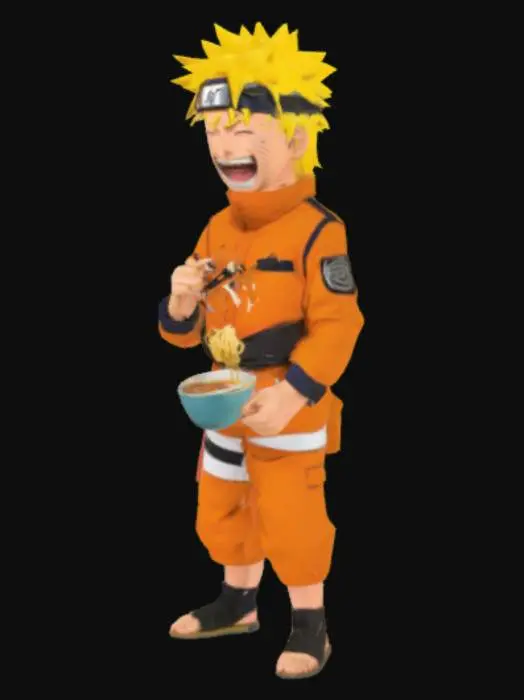 3D model for #AroundTheWorld#, Naruto eating ramen 