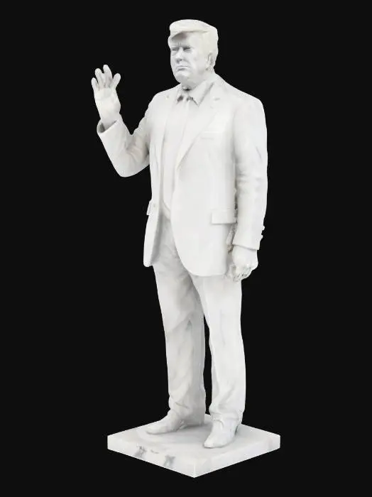 3D model for Statue of Donald Trump, majestic, marble, very detailed