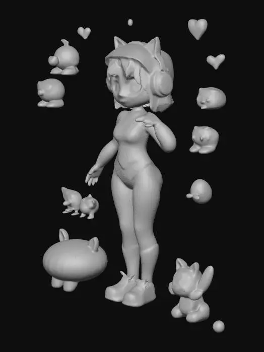 3D model for Ochaco Uraraka (Uravity): And don't forget to make me look cute and stylish! I want my Zero Gravity Quirk to be lifting up some adorable objects, like cute animals or toys.