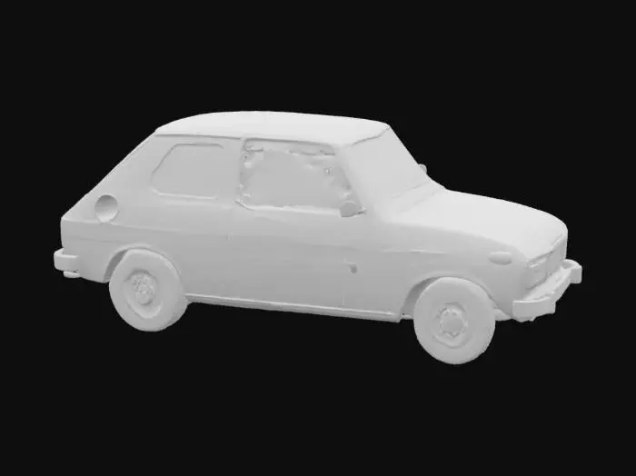 3D model for car fiat 126 in red