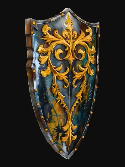 3D model for Golden Valor Shield