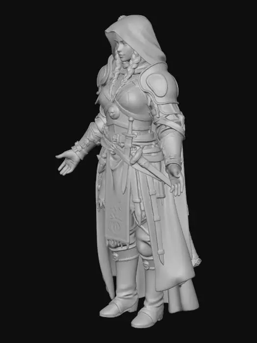3D model for Warrior of the Red Mantle