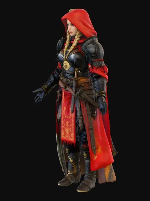 3D model for Warrior of the Red Mantle