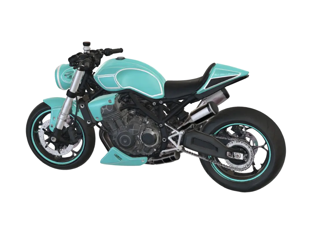 Teal Mirage - Turquoise 3D model, vytvořený pomocí AI